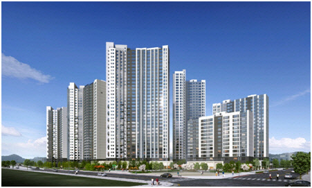 리버센 SK뷰 롯데캐슬 투시도.<롯데건설, SK에코플랜트 제공>